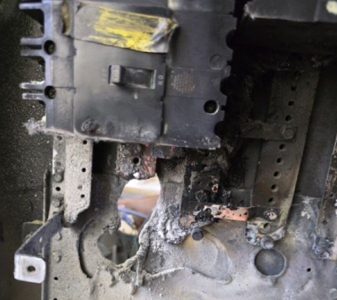 Burned-Up Panel → Fully Repaired Panel